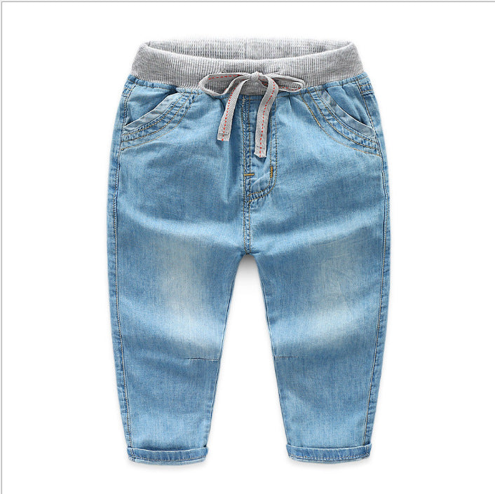 Boys' Soft Thin Jeans Tencel Trousers Kids Mosquito Pants - Premium Jongens broeken from My Store - Just €26.09! Shop now at KIYOO Royal Brand