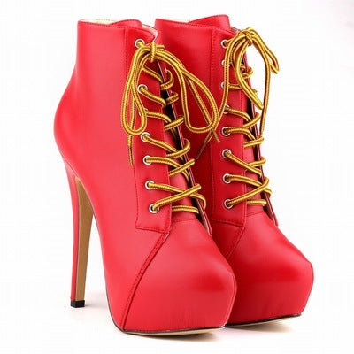 Waterproof super high heel shoes 14cm