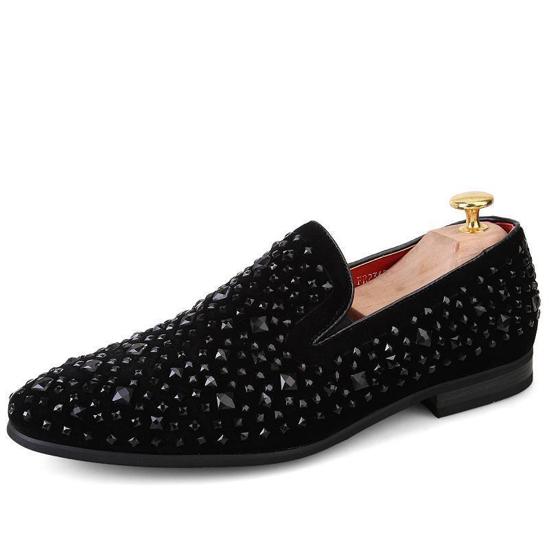 zwarte spikes strassen schoenen - Premium Loafers from My Store - Just €158.54! Shop now at KIYOO Royal Brand