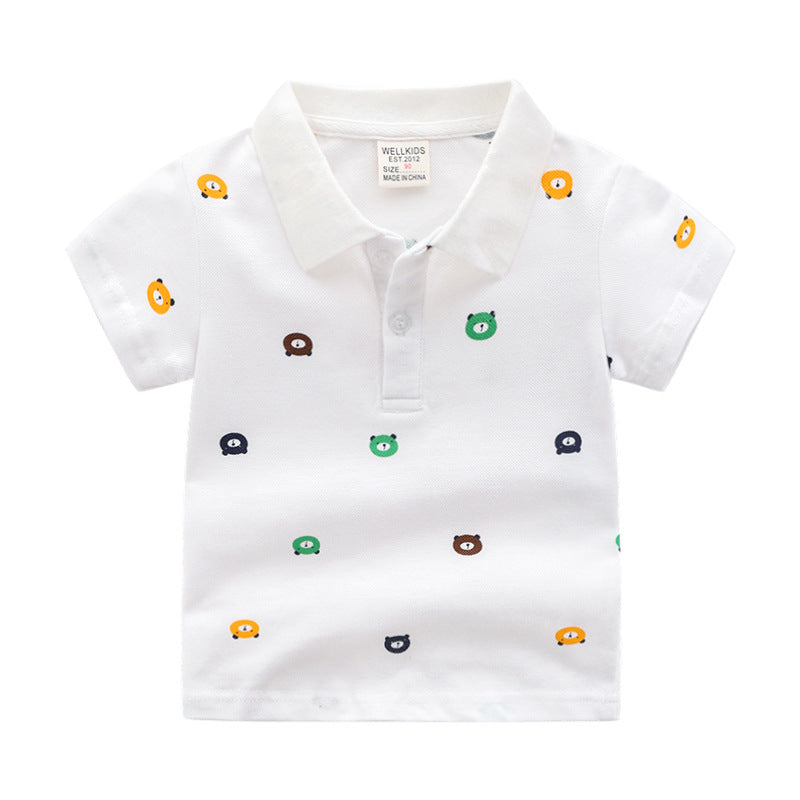 Cartoon Children's Shirt Short Sleeve POLO Shirt - Premium T-shirt Jongens from My Store - Just €16.31! Shop now at KIYOO Royal Brand