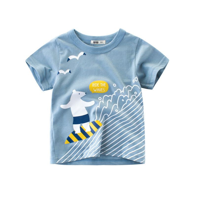 Children's short-sleeved t-shirts, baby clothes, boys - Premium T-shirt Jongens from My Store - Just €12.77! Shop now at KIYOO Royal Brand