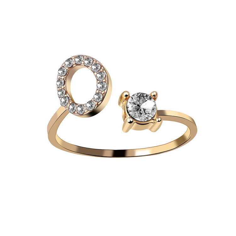 verstelbare 26 beginletter ring voor vrouwen - Premium dames sieraden from KIYOO Royal Brand - Just €13.70! Shop now at KIYOO Royal Brand