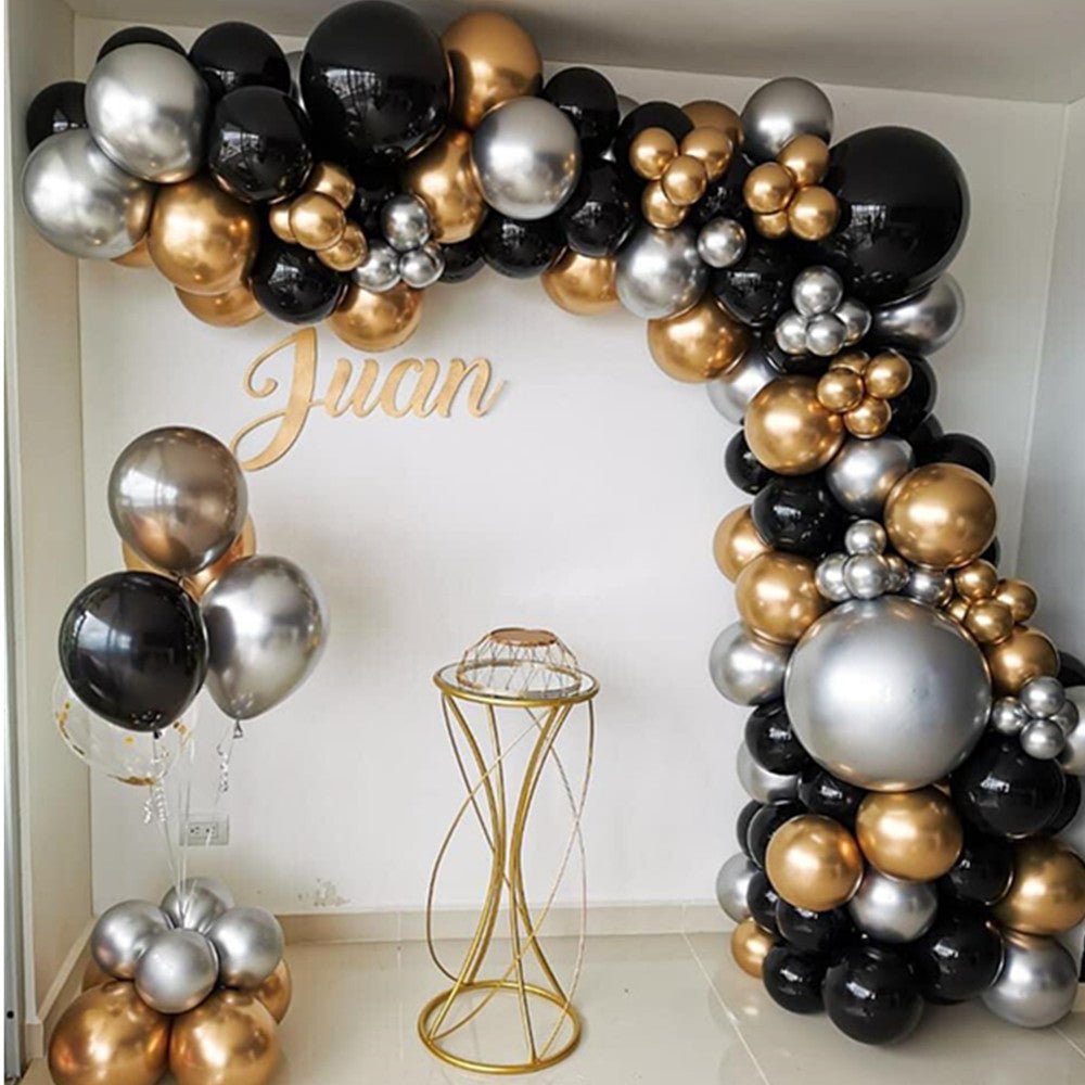 18 Inch Zwart Goud Latex Ballonnen Set - Premium party from My Store - Just €37.40! Shop now at KIYOO Royal Brand