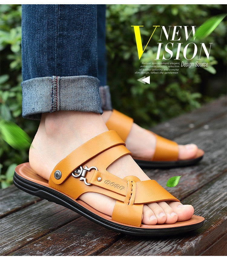 men's sandals fashion beach shoes slippers - Premium Sandalen & Slippers from My Store - Just €42.41! Shop now at KIYOO Royal Brand