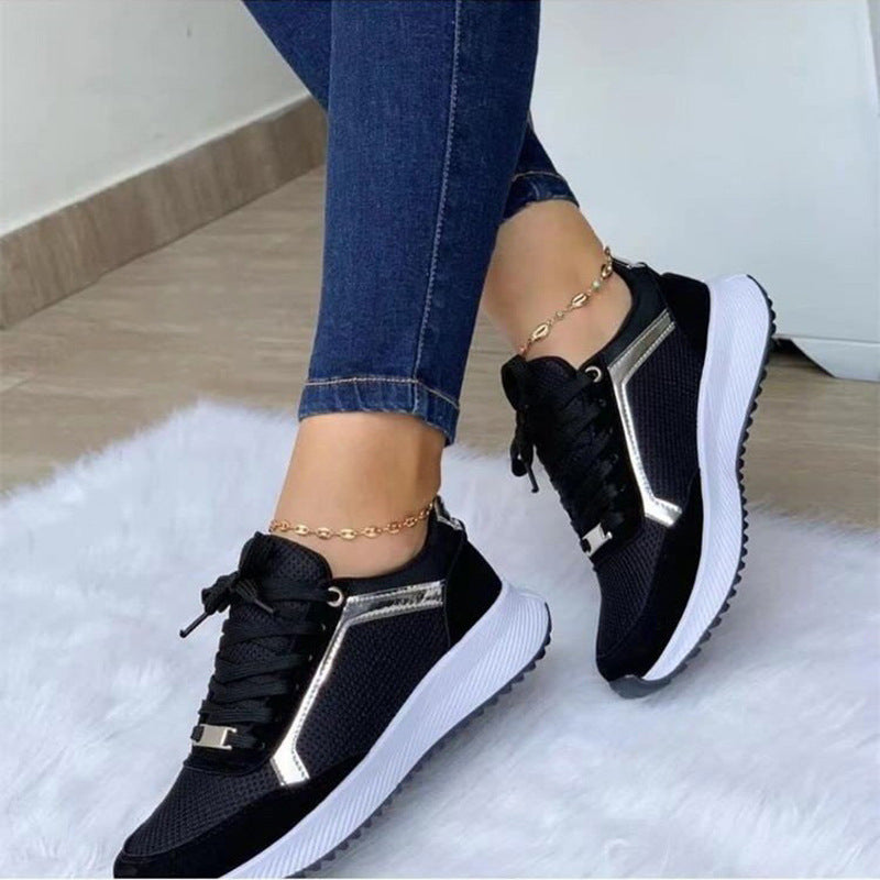 Breathable Round Head Flat Sneakers Women's Shoes - Premium Dames sportschoenen from My Store - Just €38.74! Shop now at KIYOO Royal Brand