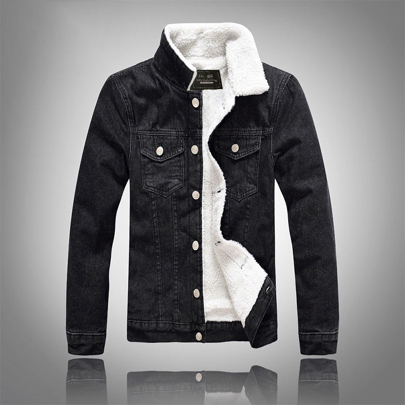 Lamb down denim jacket - Premium Jassen from My Store - Just €77.87! Shop now at KIYOO Royal Brand