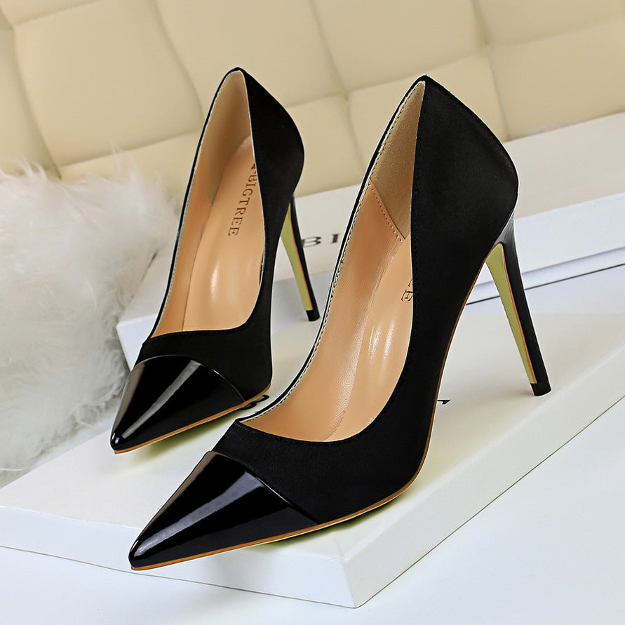 Stitched pointed high heels - Premium Hakken from My Store - Just €46.37! Shop now at KIYOO Royal Brand