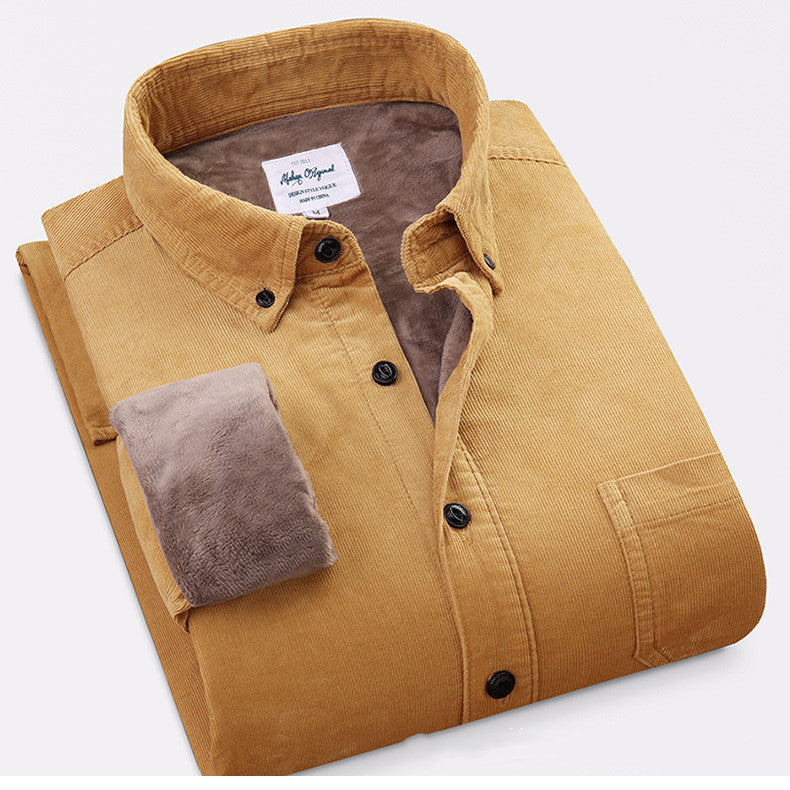 katoenen corduroy overhemd - Premium Overhemden from My Store - Just €70.11! Shop now at KIYOO Royal Brand