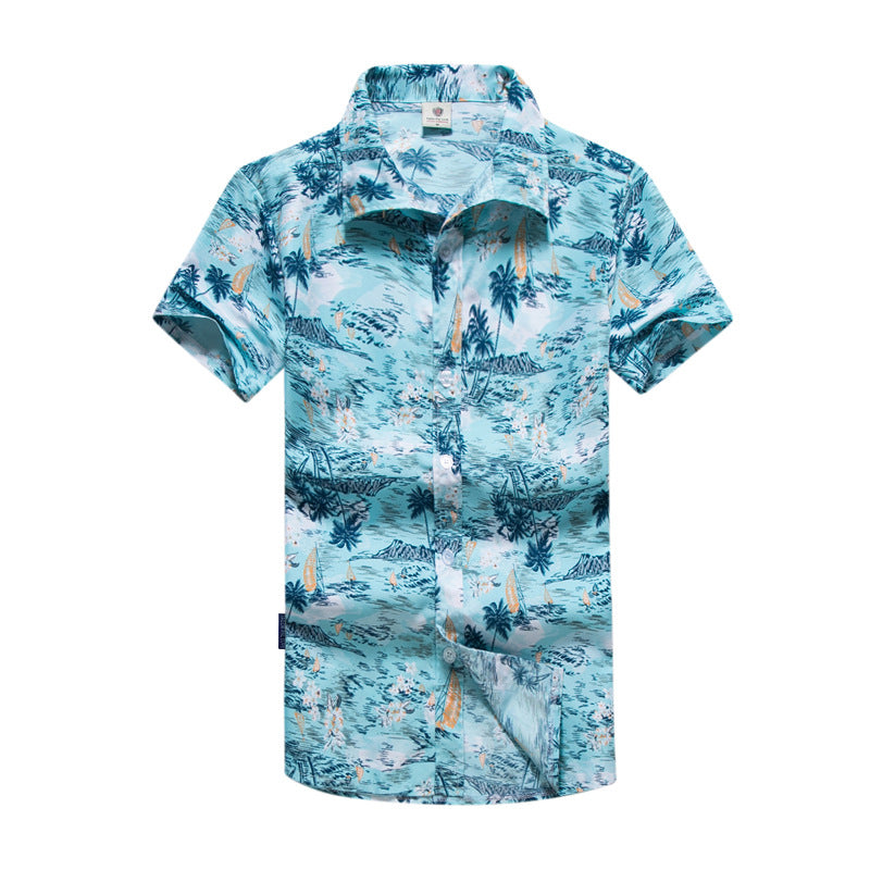 Heren strandshirt met korte mouwen - Premium Badmode from My Store - Just €22.32! Shop now at KIYOO Royal Brand