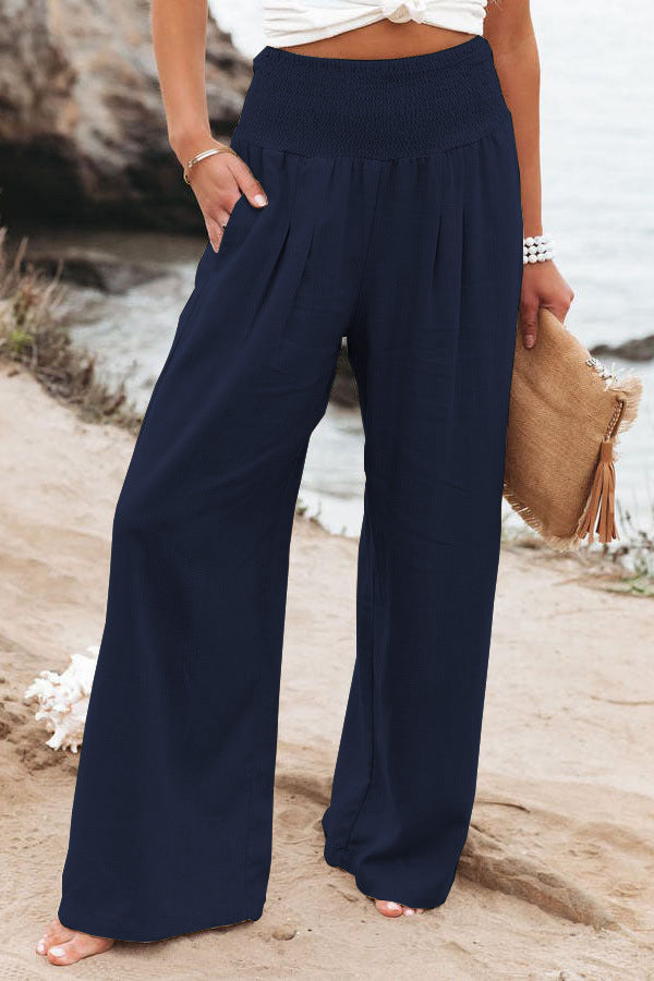 Women's Pants Casual Wide Leg Cotton Linen Loose Trousers - Premium dames broeken from My Store - Just €26.78! Shop now at KIYOO Royal Brand