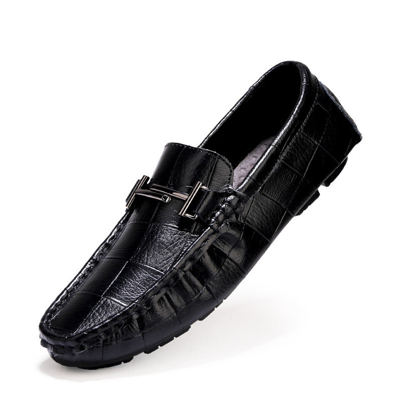 Casual Leather Shoes British Large Size Breathable Men's Peas Shoes - Premium Loafers from My Store - Just €76.08! Shop now at KIYOO Royal Brand