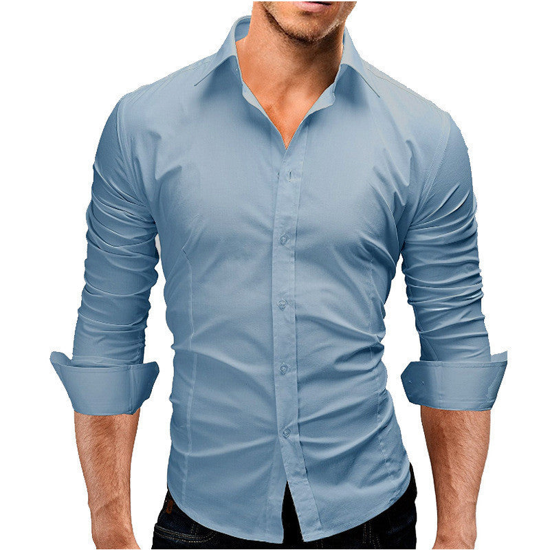 Slim-fit formeel overhemd - Premium Overhemden from My Store - Just €25.01! Shop now at KIYOO Royal Brand