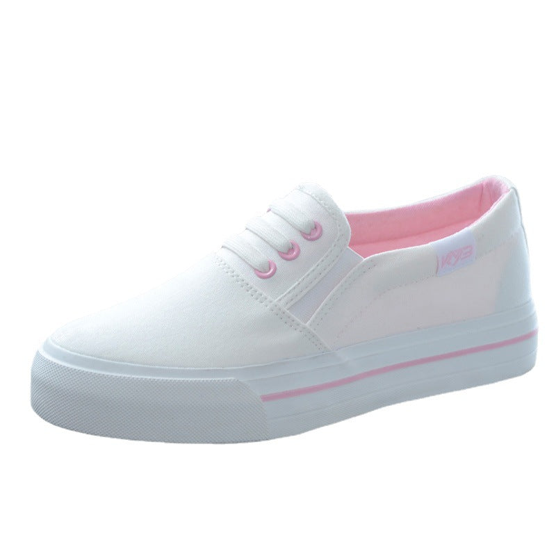 Summer Student Spring One-step Lazy  Flat White Shoes - Premium Dames sportschoenen from My Store - Just €32.56! Shop now at KIYOO Royal Brand