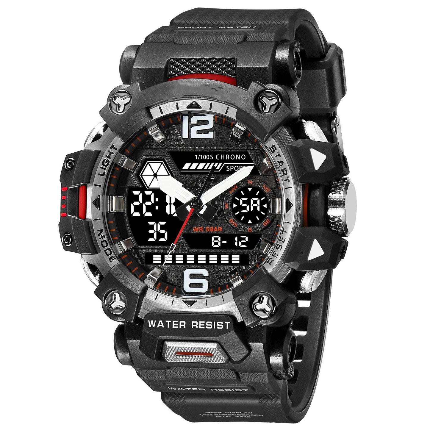 Men's Luminous Waterproof Outdoor Electronic Watch