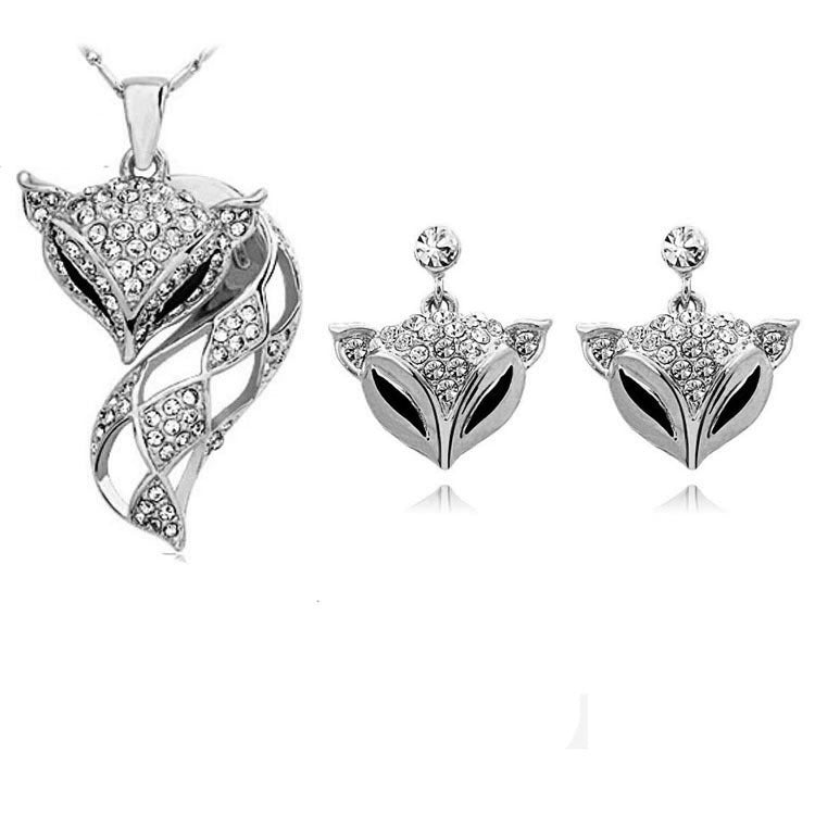 Fox necklace earring set - Premium dames sieraden from My Store - Just €39.53! Shop now at KIYOO Royal Brand