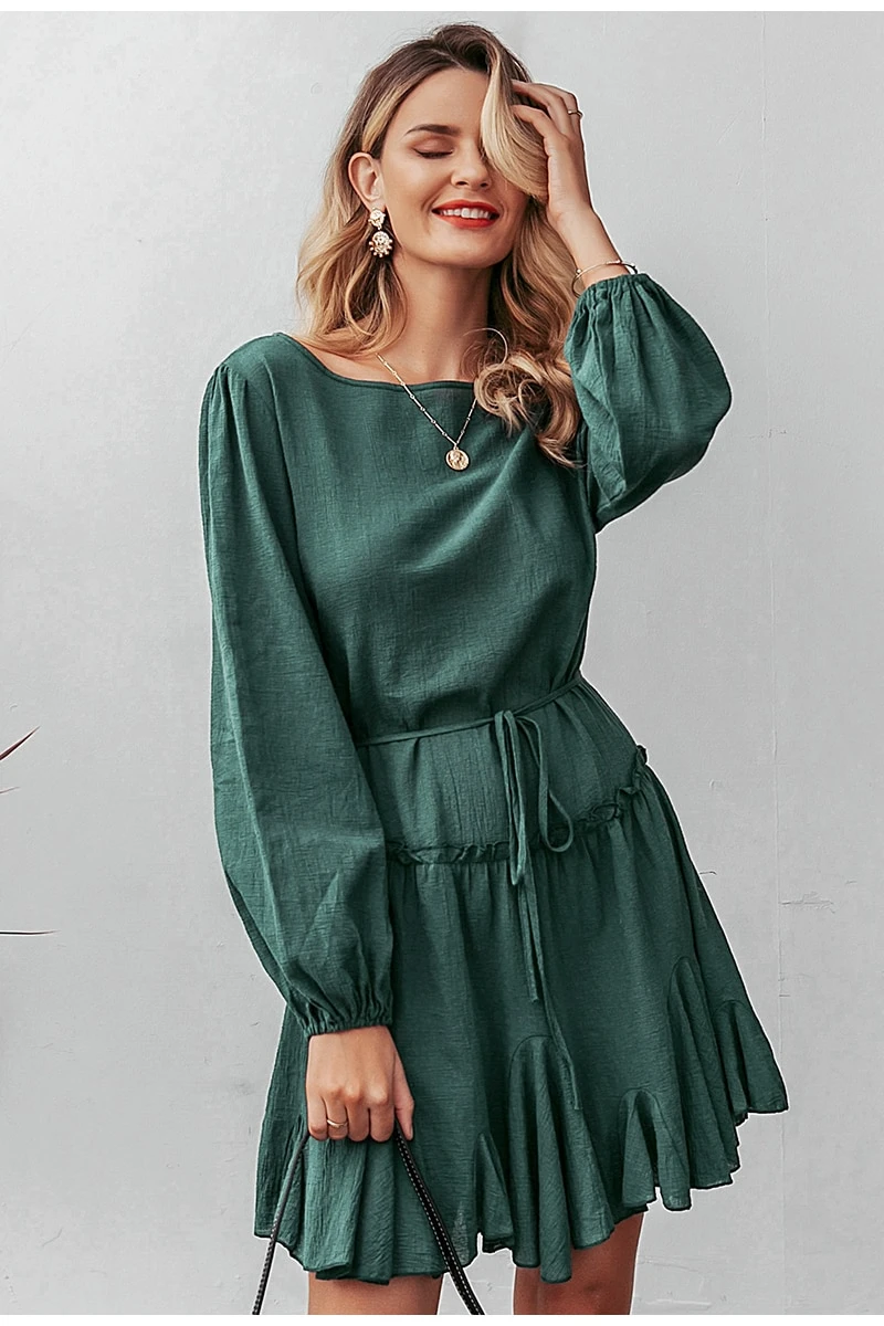 Tommy Dress - Green - Premium Jurken from My Store - Just €63.89! Shop now at KIYOO Royal Brand