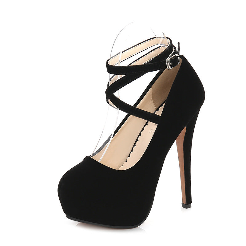 Cross strap high heels - Premium Hakken from My Store - Just €45.99! Shop now at KIYOO Royal Brand