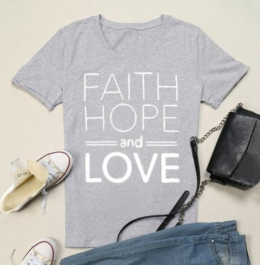 Faith hope and love T-shirt - Premium T-shirts/Hemden from My Store - Just €35.74! Shop now at KIYOO Royal Brand