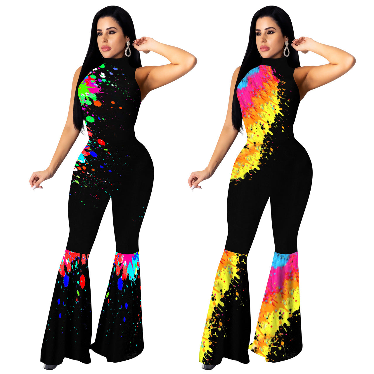 Printed ink splash jumpsuit - Premium jumpsuit from My Store - Just €60.04! Shop now at KIYOO Royal Brand