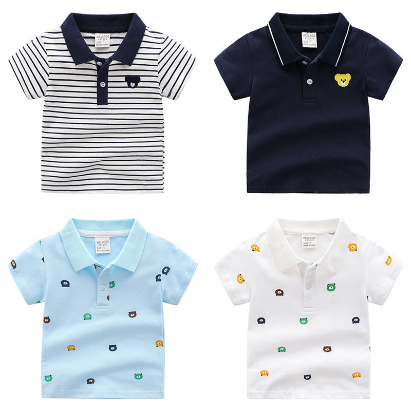 Cartoon Children's Shirt Short Sleeve POLO Shirt - Premium T-shirt Jongens from My Store - Just €16.31! Shop now at KIYOO Royal Brand