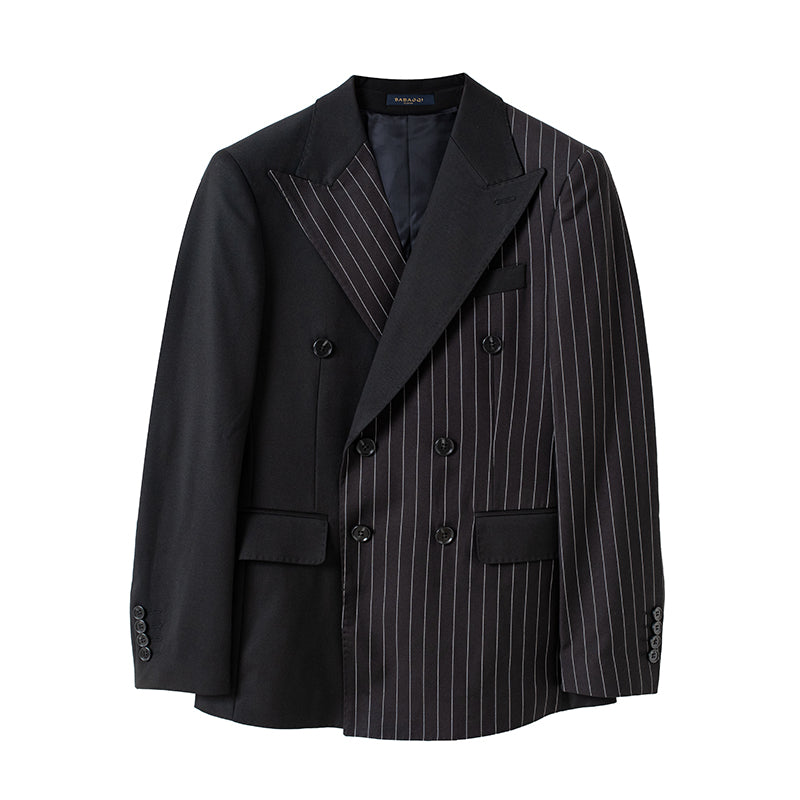 British Striped Double Breasted Suit Men - Premium Pakken & Stropdassen from My Store - Just €112.07! Shop now at KIYOO Royal Brand