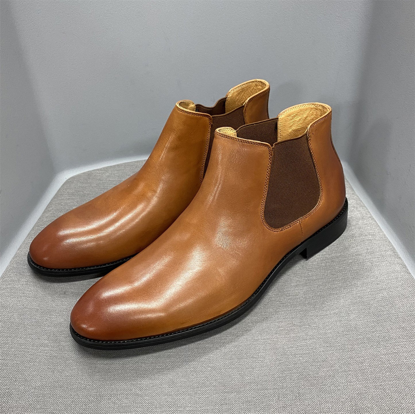 Genuine Leather One Stirrup Casual Cowhide Men's Shoes - Premium Boots from My Store - Just €240.74! Shop now at KIYOO Royal Brand