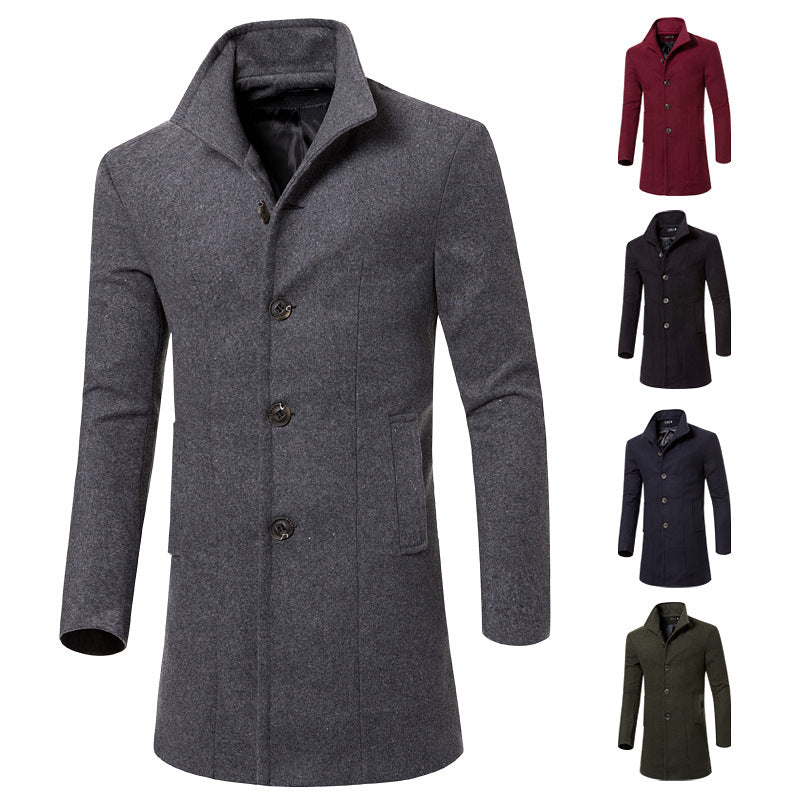 Men's woolen trench coat - Premium Jassen from My Store - Just €43.84! Shop now at KIYOO Royal Brand