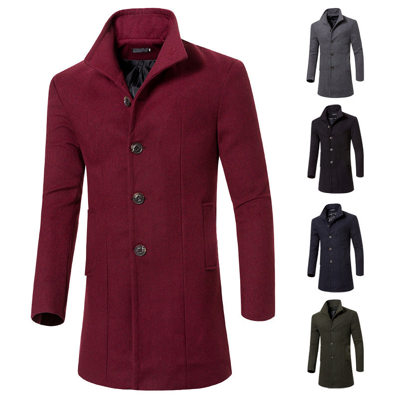 Men's woolen trench coat - Premium Jassen from My Store - Just €43.84! Shop now at KIYOO Royal Brand