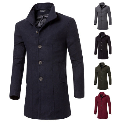 Men's woolen trench coat - Premium Jassen from My Store - Just €43.84! Shop now at KIYOO Royal Brand