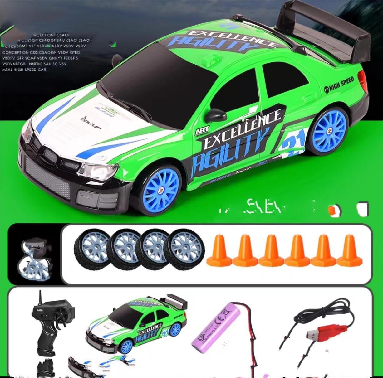 2.4G Drift Race Auto 4WD met afstandsbediening GTR Model AE86 - Premium Kinder speelgoed from My Store - Just €58.56! Shop now at KIYOO Royal Brand