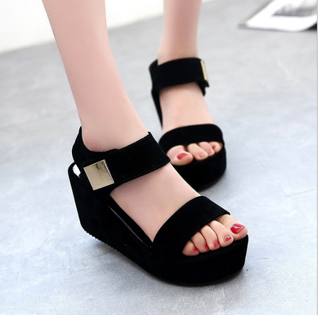 Wedges ladies sandals simple waterproof platform simple casual wedges women's shoes - Premium Sandalen from My Store - Just €33.14! Shop now at KIYOO Royal Brand