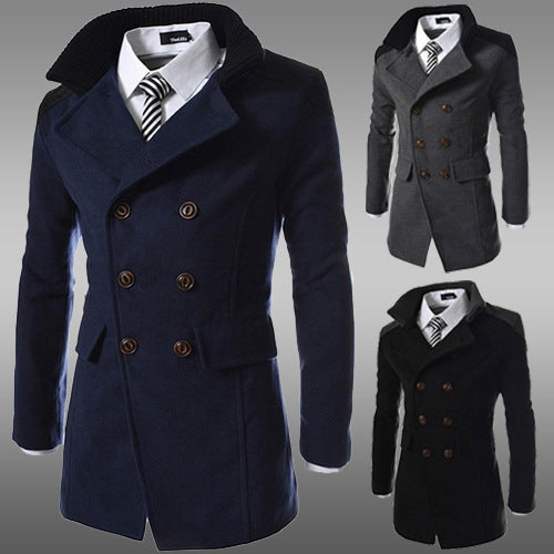 Double faced warm coat - Premium Jassen from My Store - Just €53.09! Shop now at KIYOO Royal Brand