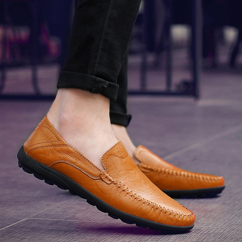 Large Size Leather Shoes Casual Men's Peas Shoes - Premium Loafers from My Store - Just €45.52! Shop now at KIYOO Royal Brand