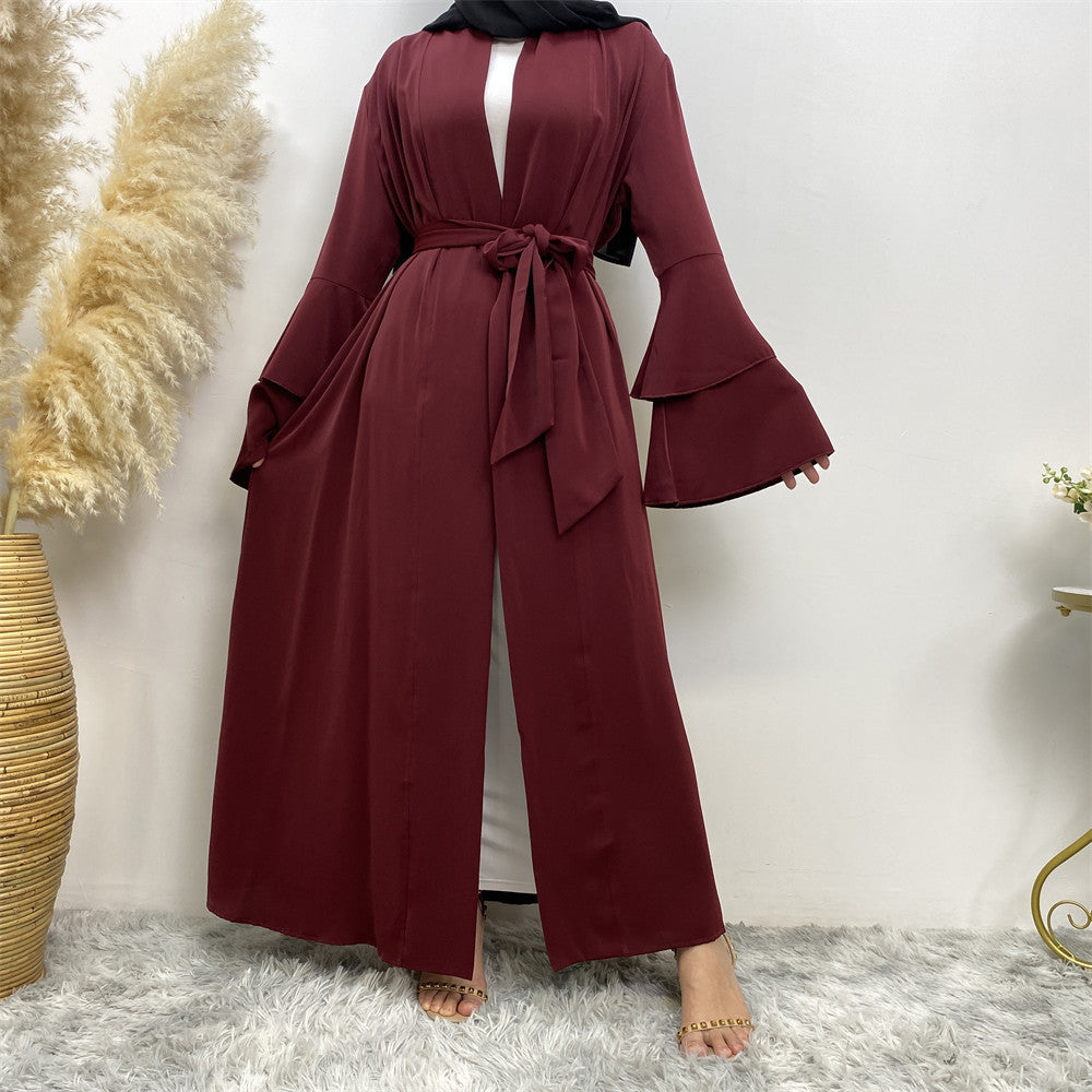 Double Sleeved Robe With Pockets For Fashionable Women's Cardigan - Premium Dames Jassen from My Store - Just €84.48! Shop now at KIYOO Royal Brand