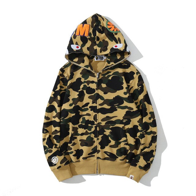 Anime Hoodie Shark Camo met volledige ritssluiting - Premium  from KIYOO Royal Brand - Just €94.61! Shop now at KIYOO Royal Brand