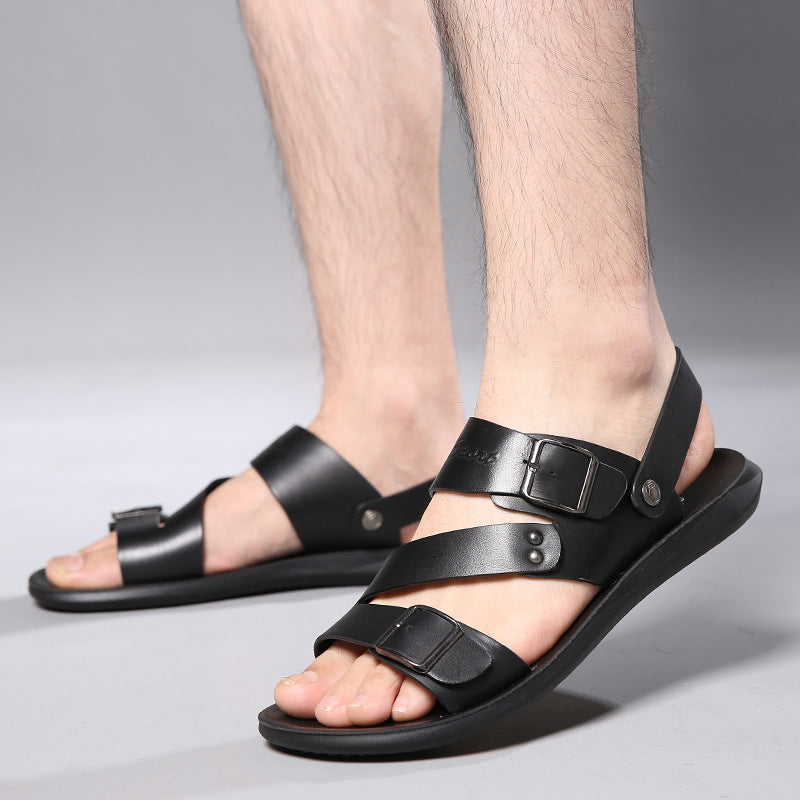 Men's leather sandals and slippers - Premium Sandalen & Slippers from My Store - Just €39.05! Shop now at KIYOO Royal Brand