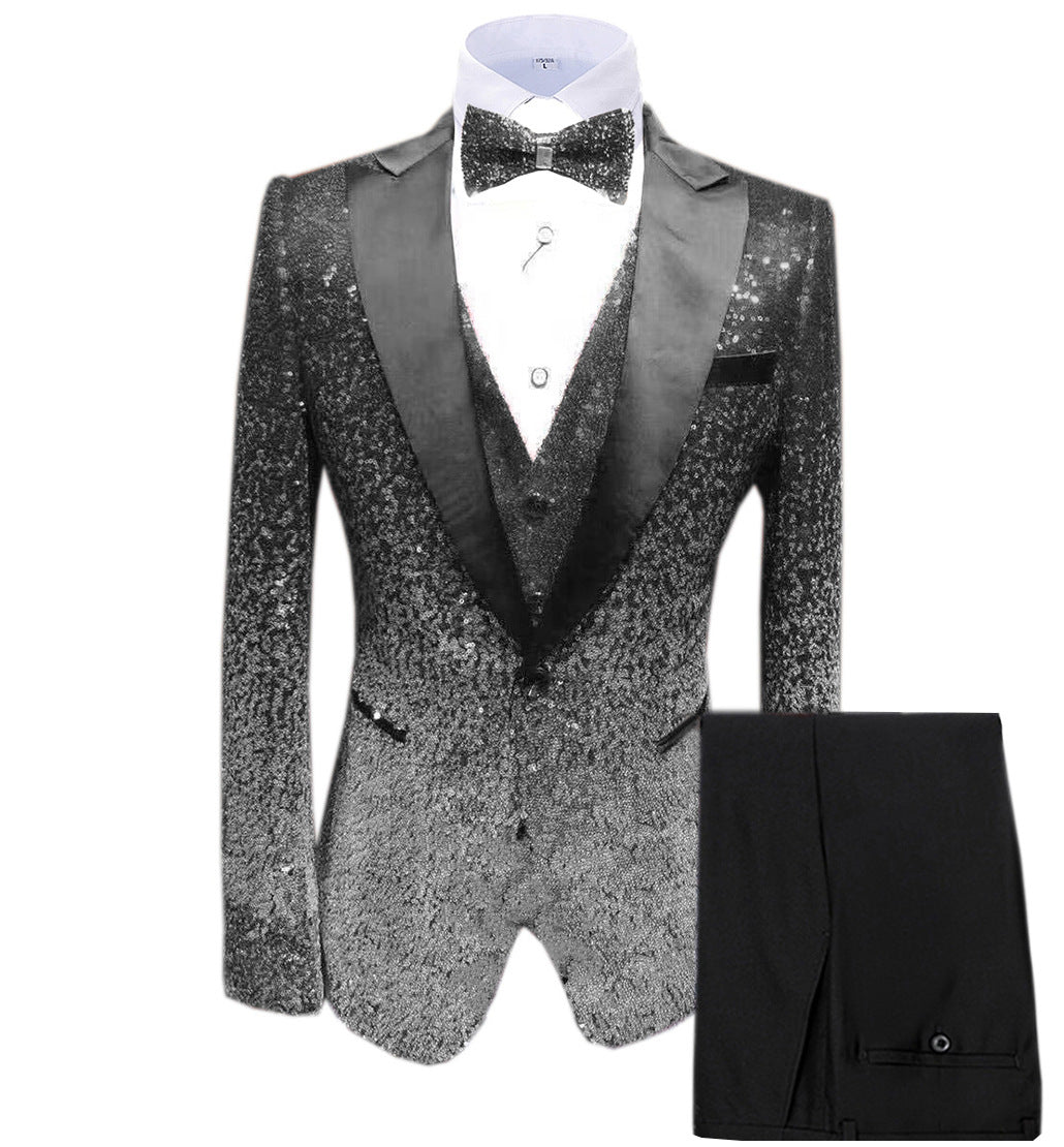 Three-piece Stage Suit For Men - Premium Pakken & Stropdassen from My Store - Just €330.36! Shop now at KIYOO Royal Brand