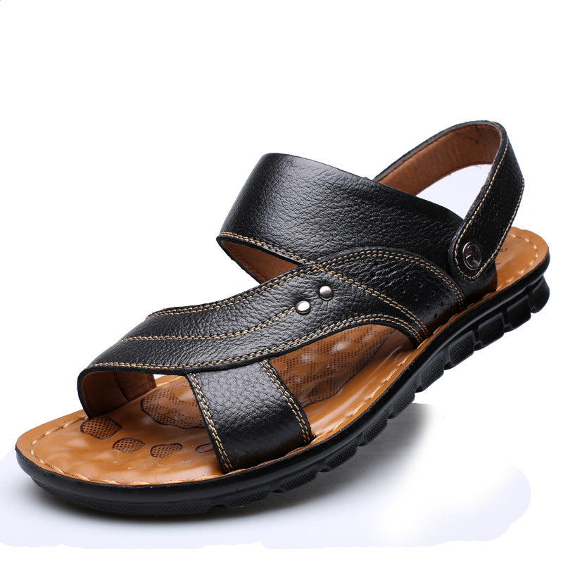 Men Sandals Summer Beach Shoes Adjustable Back Strap Design Slippers Slides - Premium Sandalen & Slippers from My Store - Just €39.98! Shop now at KIYOO Royal Brand