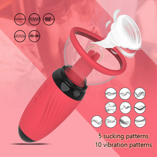 New Multi Frequency Sucking Vibration Breast Sucking Massager - Premium sextoys from My Store - Just €104.85! Shop now at KIYOO Royal Brand