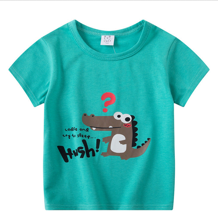 Children's Short Sleeve Boys And Girls T-shirt Cartoon Half Sleeve Top