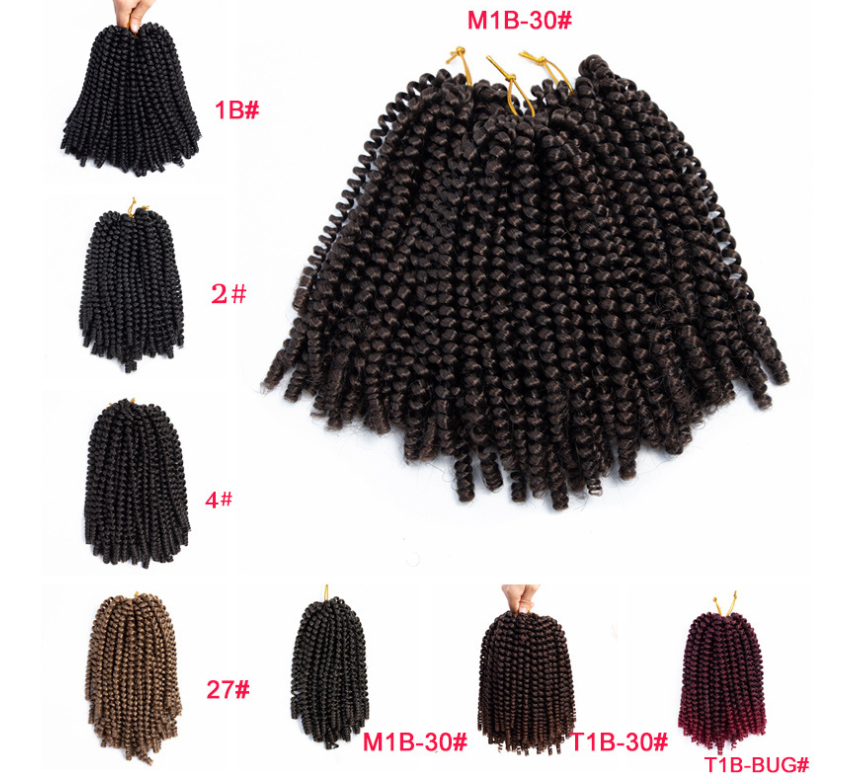 Crochet chemical fiber low temperature spring - Premium Pruiken/Waves from My Store - Just €12.89! Shop now at KIYOO Royal Brand