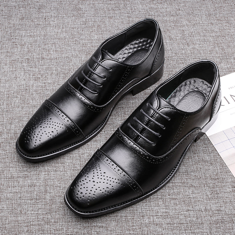 Men's pointed leather shoes - Premium veterschoenen from My Store - Just €85.19! Shop now at KIYOO Royal Brand