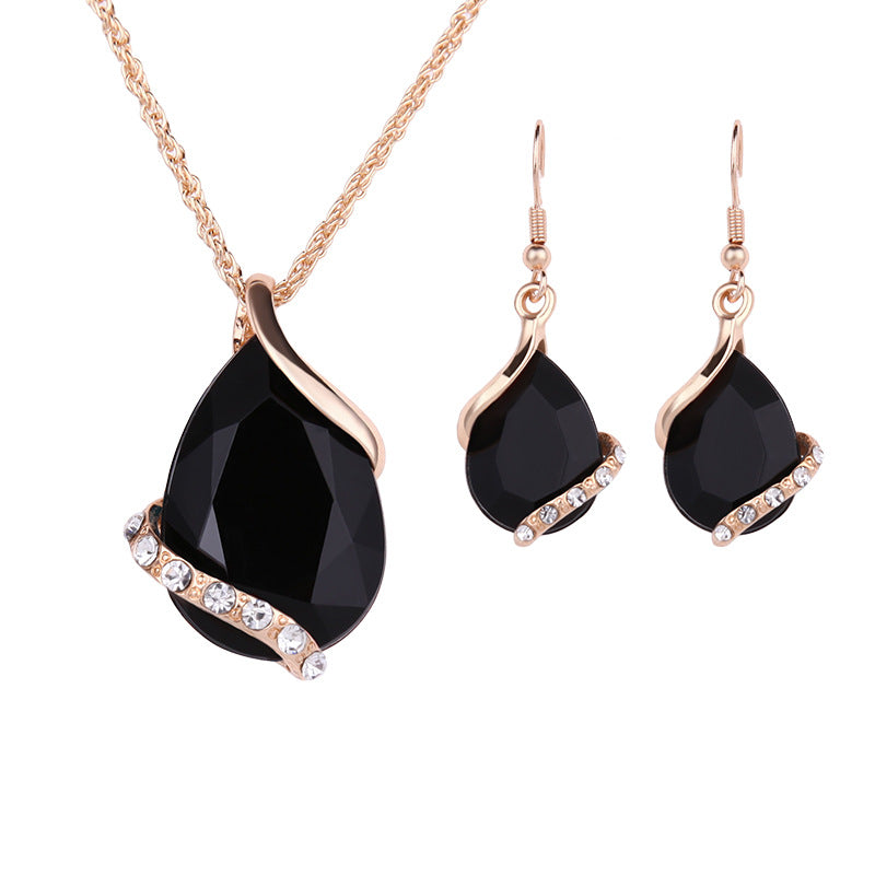 Water Drop Necklace Earring Set - Premium dames sieraden from My Store - Just €29.18! Shop now at KIYOO Royal Brand