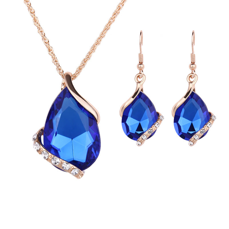 Water Drop Necklace Earring Set - Premium dames sieraden from My Store - Just €29.18! Shop now at KIYOO Royal Brand