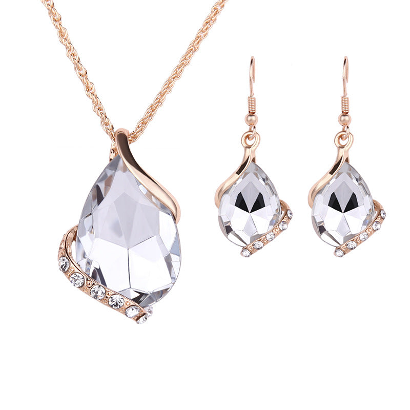 Water Drop Necklace Earring Set - Premium dames sieraden from My Store - Just €29.18! Shop now at KIYOO Royal Brand