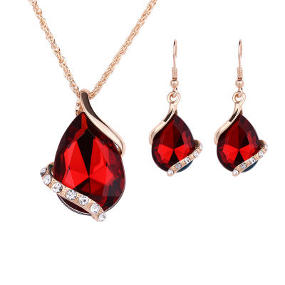 Water Drop Necklace Earring Set - Premium dames sieraden from My Store - Just €29.18! Shop now at KIYOO Royal Brand