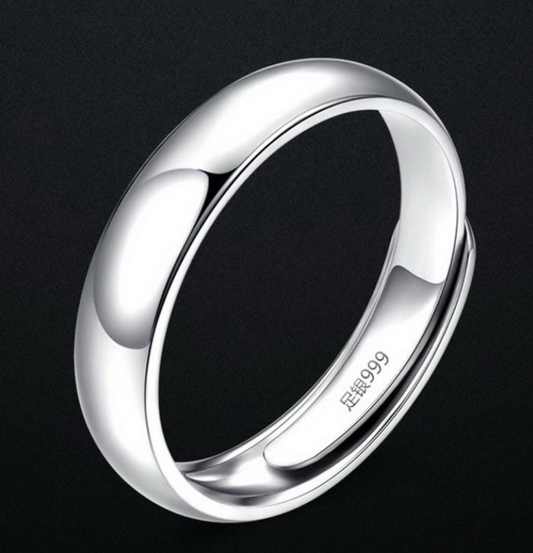 Glossy Ring Simple Men's Silver Ring - Premium Mannen Sieraden from My Store - Just €27.46! Shop now at KIYOO Royal Brand