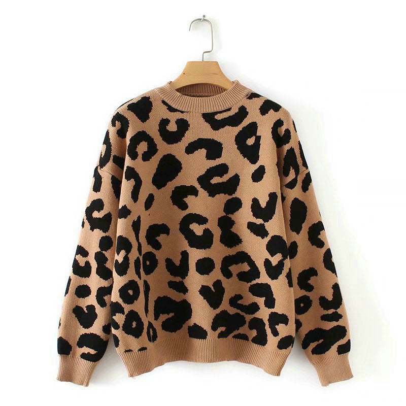 Leopard print pullover women - Premium Truien & Vesten from My Store - Just €31.34! Shop now at KIYOO Royal Brand