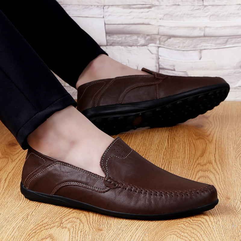 Large Size Leather Shoes Casual Men's Peas Shoes - Premium Loafers from My Store - Just €45.52! Shop now at KIYOO Royal Brand