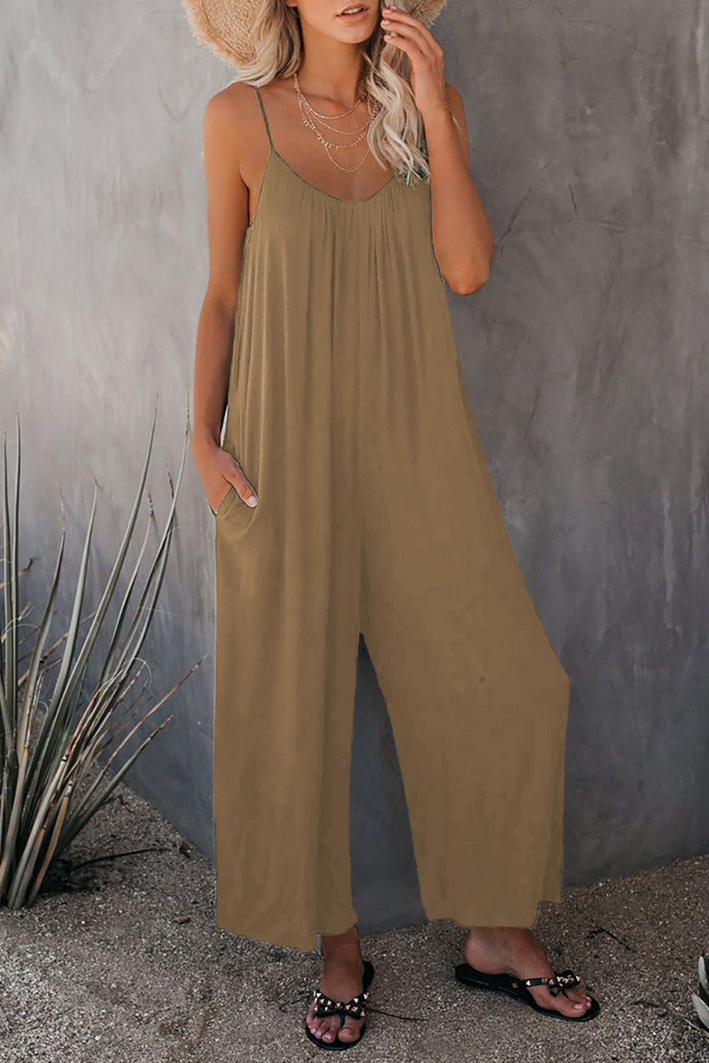 Romper Jumpsuit With Pockets Long Pant - Premium jumpsuit from My Store - Just €33.86! Shop now at KIYOO Royal Brand